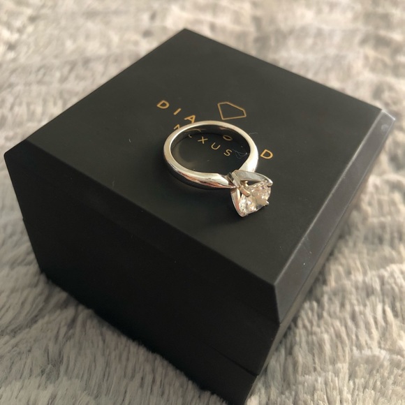 Diamond Nexus Tiffany-Style Solitaire Engagement Ring - Picture 8 of 8